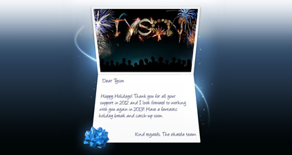 Happy Holidays Fireworks eCard for Business