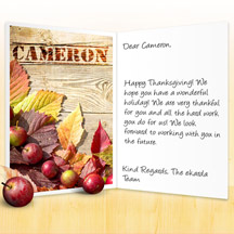 Image of Thanksgiving Business eCard with Apples-and-Leaves