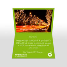 Custom Happy Holidays Christmas Business eCard BP Bitumen2