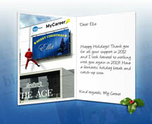 Custom Happy Holidays Christmas Business eCard Fairfax6