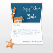 Custom Happy Holidays Christmas Business eCard HLB Mann Judd