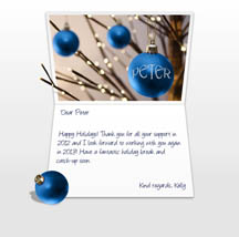 Custom Happy Holidays Christmas Business eCard