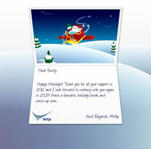Custom Happy Holidays Christmas Business eCard MAp2