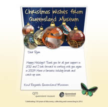 Custom Happy Holidays Christmas Business eCard Queensland Museum2