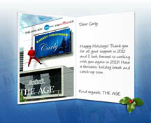 Custom Happy Holidays Christmas Business eCard The Age