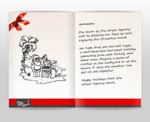 Custom Happy Holidays Christmas Business eCard The Wheel Agency