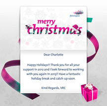 Custom Happy Holidays Christmas Business eCard VRC3