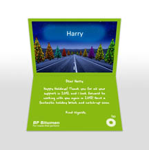 Custom Happy Holidays Christmas Business eCard BP Bitumen
