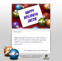 Custom Happy Holidays Christmas Business eCard Queensland Museum