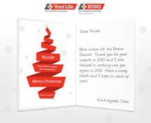 Custom Happy Holidays Christmas Business eCard RDNS